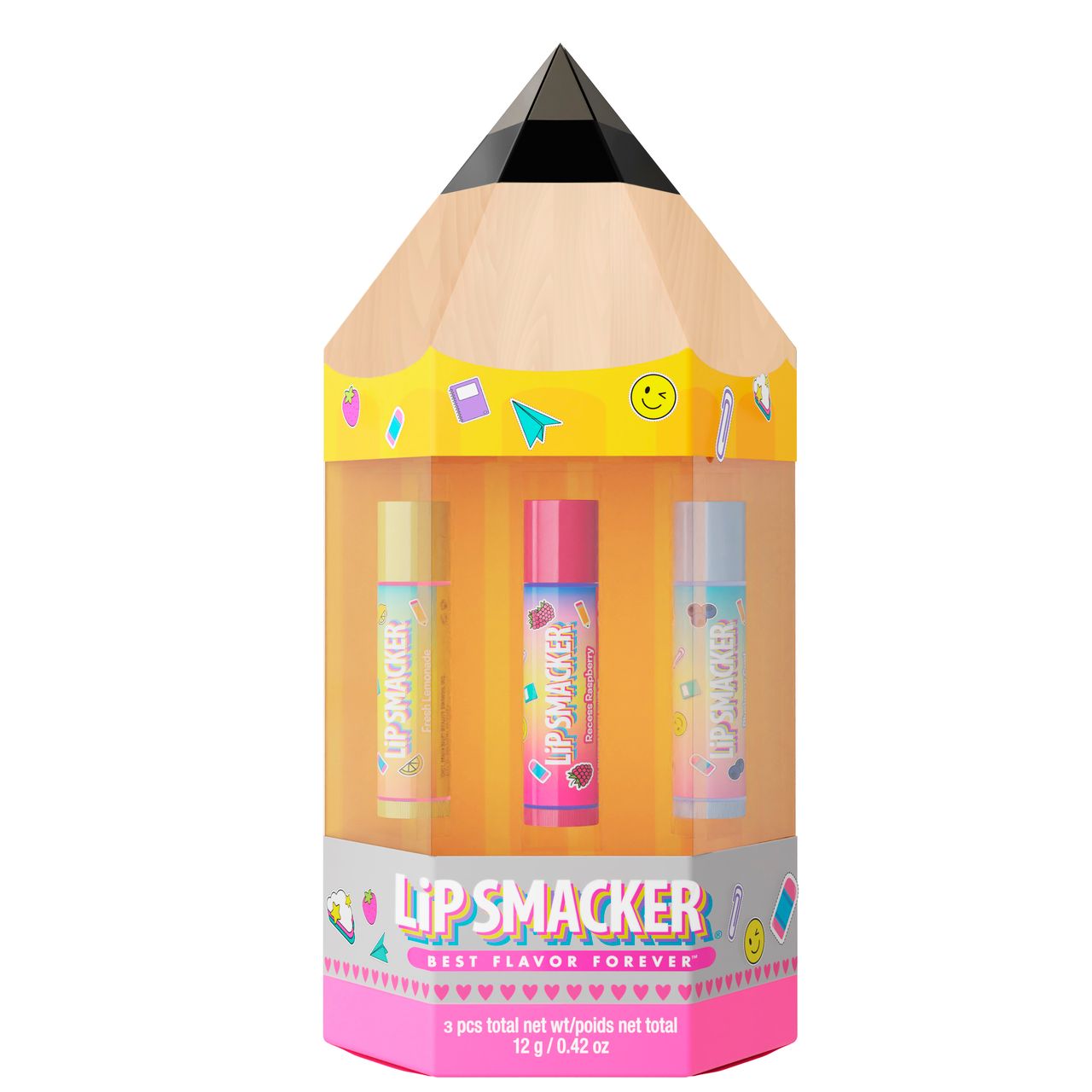 TRIO BÁLSAMOS LABIALES PENCIL BOX BACK TO SCHOOL - LIP SMAcKER