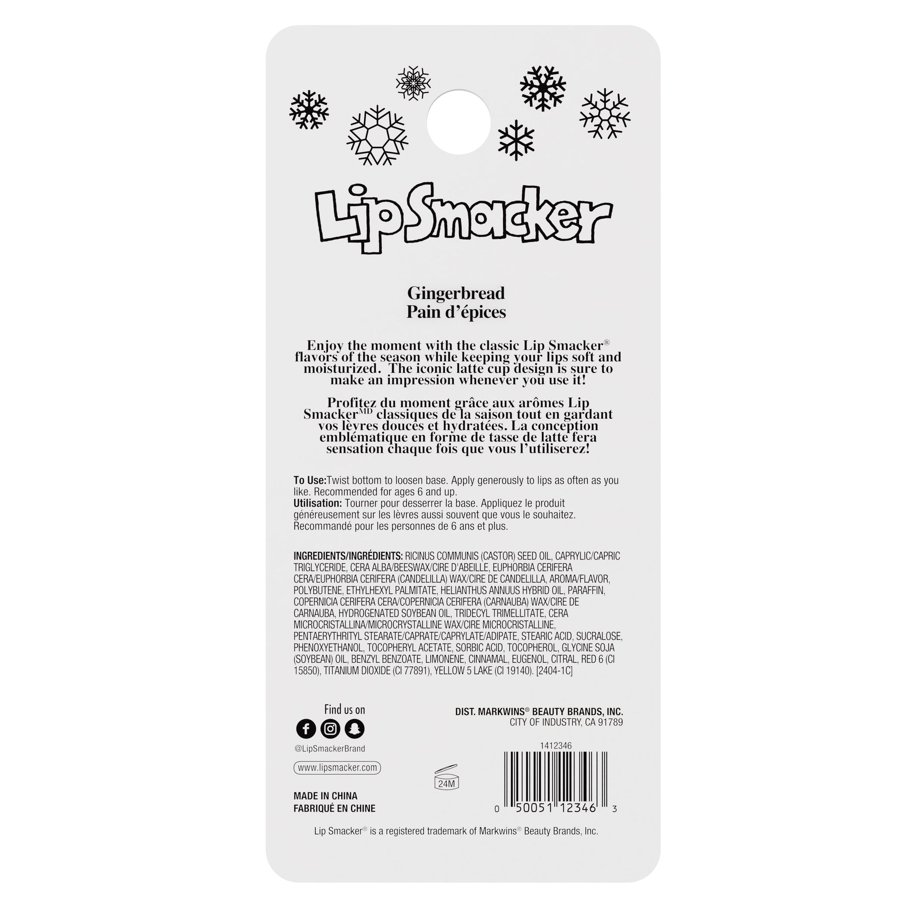 LIP BALM HOLIDAY FRAPPE CUP GINGERBREAD - LIP SMACKER