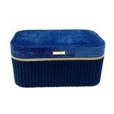 JOYERO RÍGIDO AZUL TERCIOPELO - CONAIR