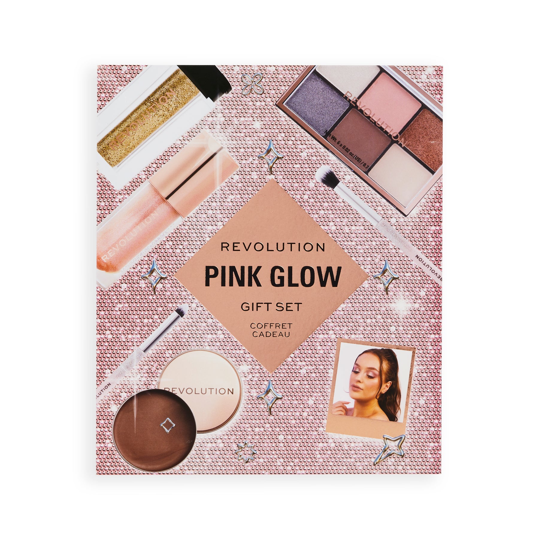 SET DE MAQUILLAJE PINK GLOW GET THE LOOK - MAKE UP REVOLUTION