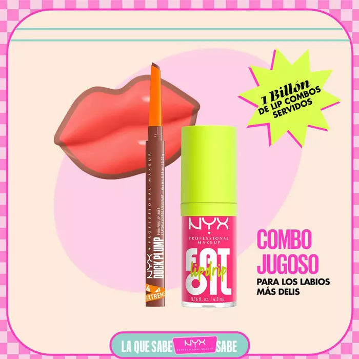 LIP COMBO DELINEADOR DUCK PLUMP + FAT OIL LIP DRIP - NYX