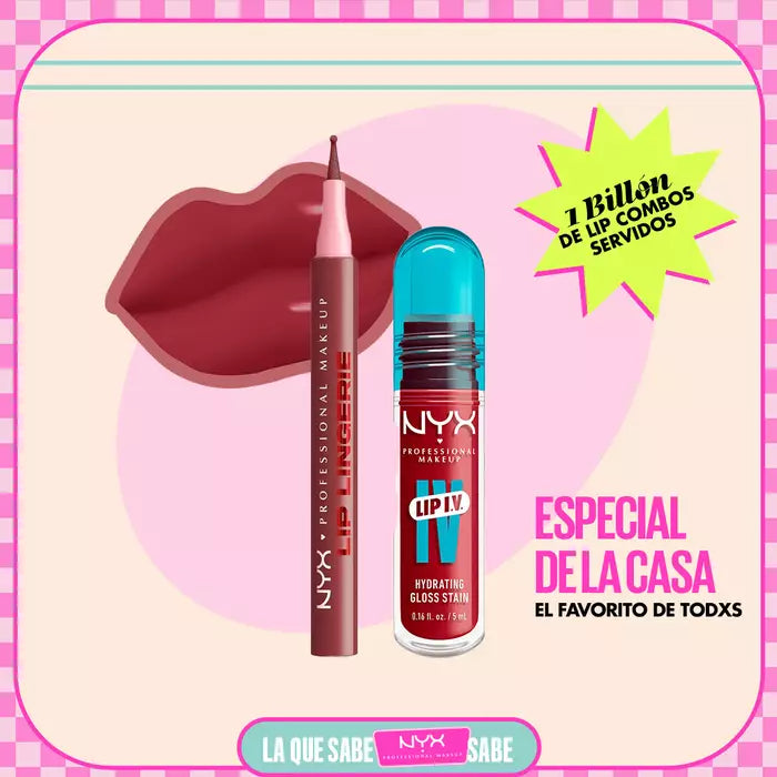 LIP COMBO DELINEADOR LIP LINGERIE + LIP GLOSS IV - NYX