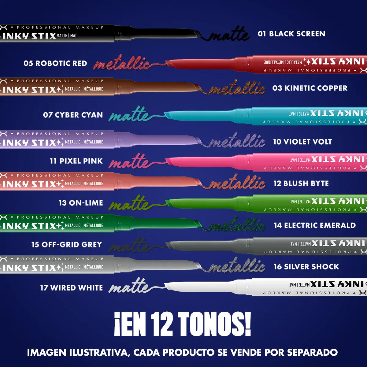 EPIC INKY STIX, DELINEADOR DE OJOS - NYX PROFESSIONAL MAKEUP