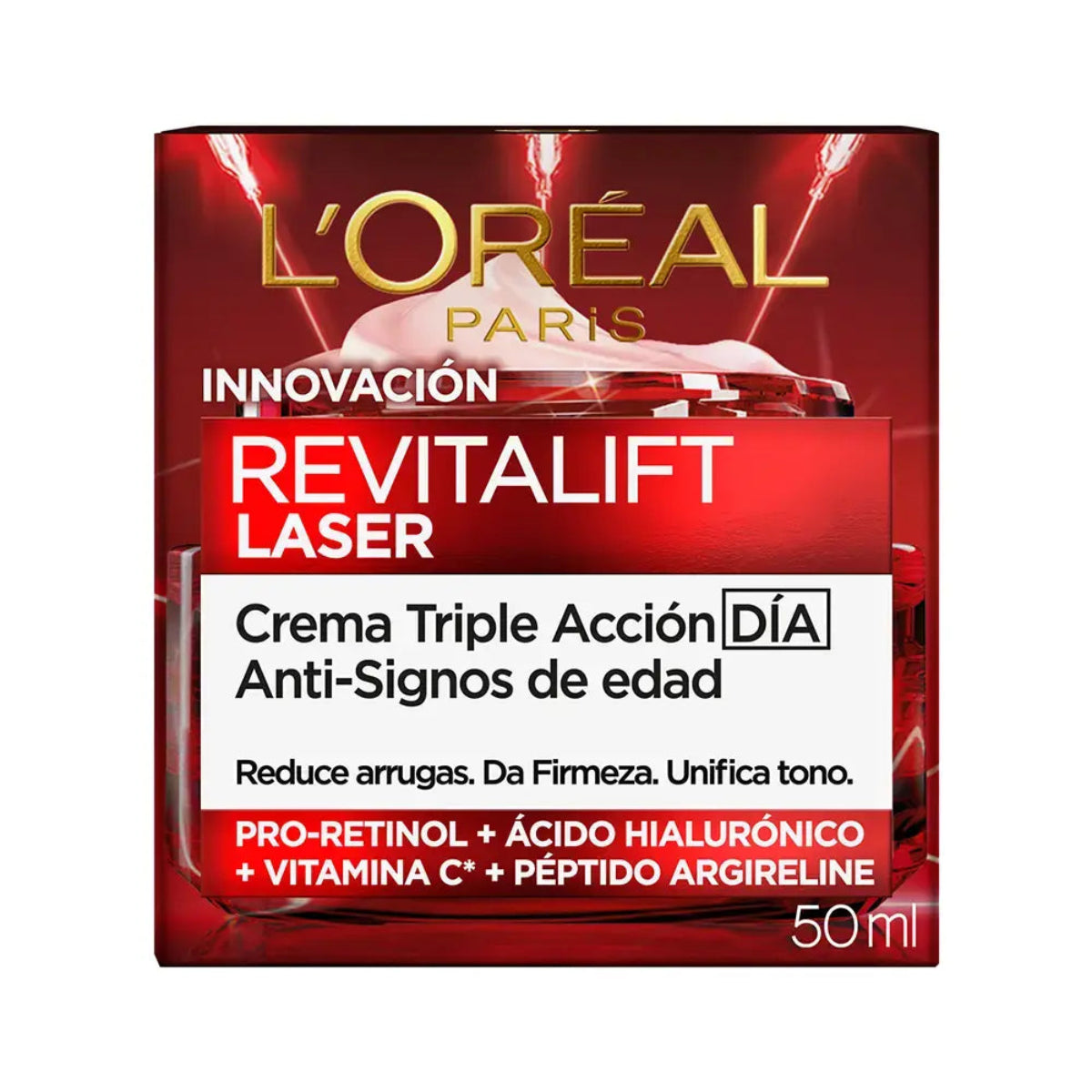 REVITALIFT LASER, CREMA DE DIA TRIPLE ACCION ANTI-SIGNOS DE EDAD - L'ORÉAL DERMO EXPERTISE