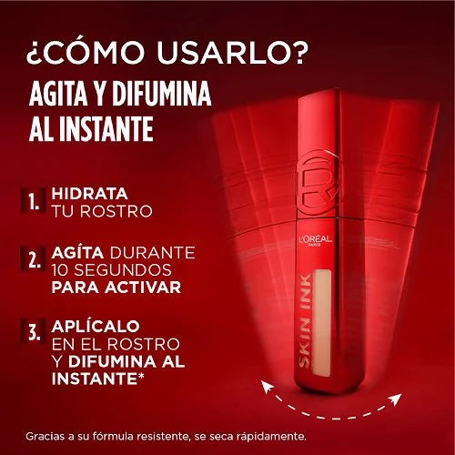 BASE DE MAQUILLAJE Y CORRECTOR 2 EN 1 INFALLIBLE SKIN INK- LOREAL PARIS