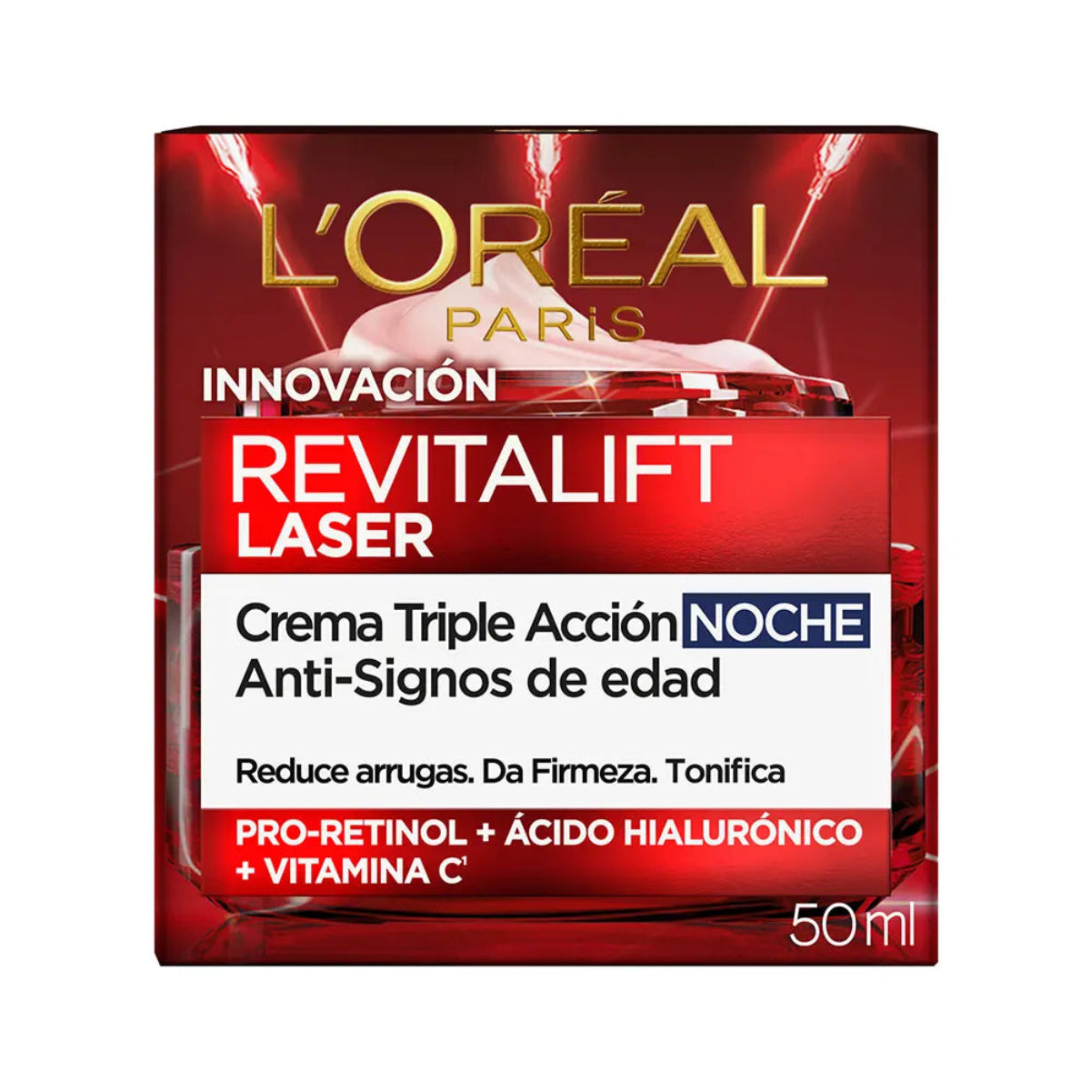 REVITALIFT LASER, CREMA DE NOCHE TRIPLE ACCION ANTI-SIGNOS DE EDAD - L'ORÉAL DERMO EXPERTISE