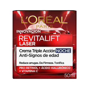 REVITALIFT LASER, CREMA DE NOCHE TRIPLE ACCION ANTI-SIGNOS DE EDAD - L'ORÉAL DERMO EXPERTISE