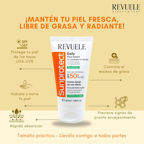 SUNPROTECT PROTECTOR SOLAR FACIAL CONTROL DE GRASA SPF50 - REVUELE