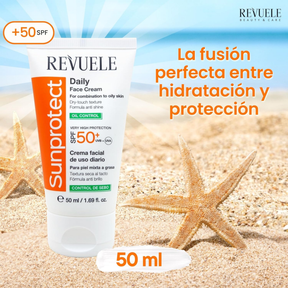 SUNPROTECT PROTECTOR SOLAR FACIAL CONTROL DE GRASA SPF50 - REVUELE
