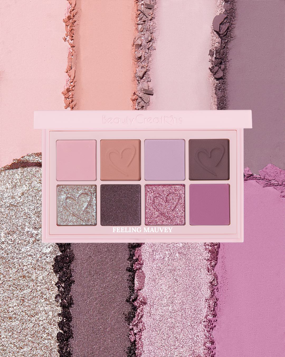 PALETA DE SOMBRAS DUET MINI SNAP PALETTE "FEELING MAUVEY" - BEAUTY CREATIONS