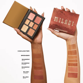ALL-INCLUSIVE MEDIUM TO DEEP, PALETA DE SOMBRAS, RUBOR E ILUMINADOR - MILANI