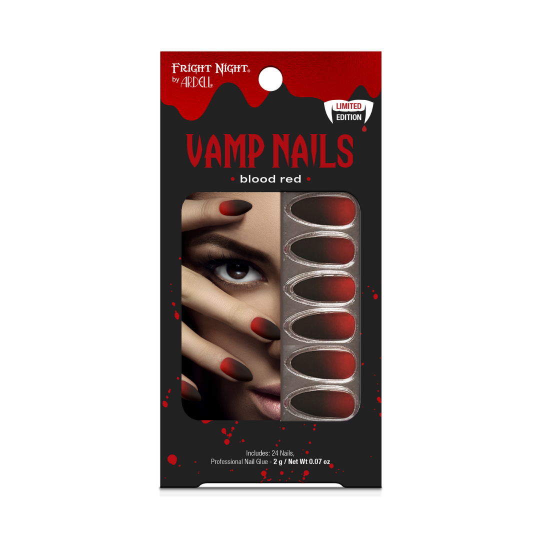 UÑAS POSTIZAS FRIGHT NIGHT STILETTO BLOOD RED - ARDELL
