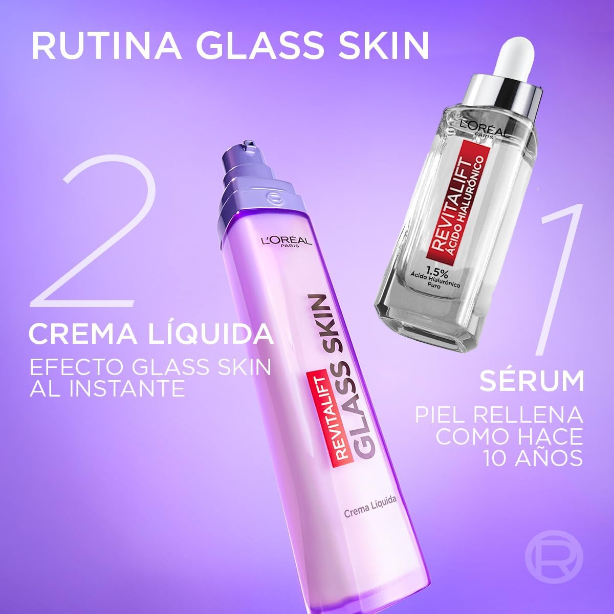 DERMO EXPERTISE REVITALIFT GLASS SKIN CREMA LÍQUIDA - LOREAL