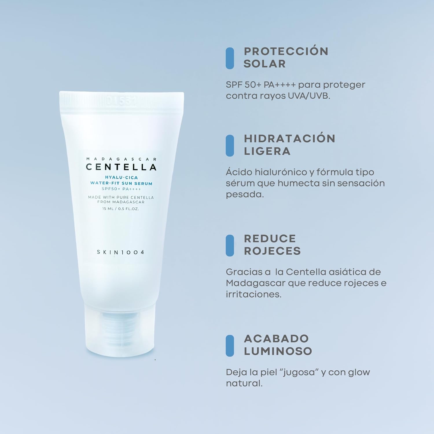 PROTECTOR SOLAR MADAGASCAR CENTELLA HYALU-CICA WATER-FIT 15ML - SKIN1004
