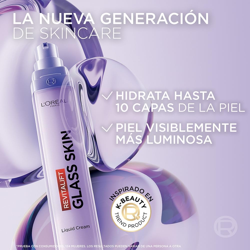 DERMO EXPERTISE REVITALIFT GLASS SKIN CREMA LÍQUIDA - LOREAL