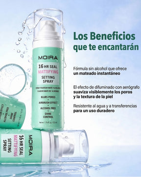FIJADOR DE MAQUILLAJE 16HR SEAL MATIFICADOR - MOIRA