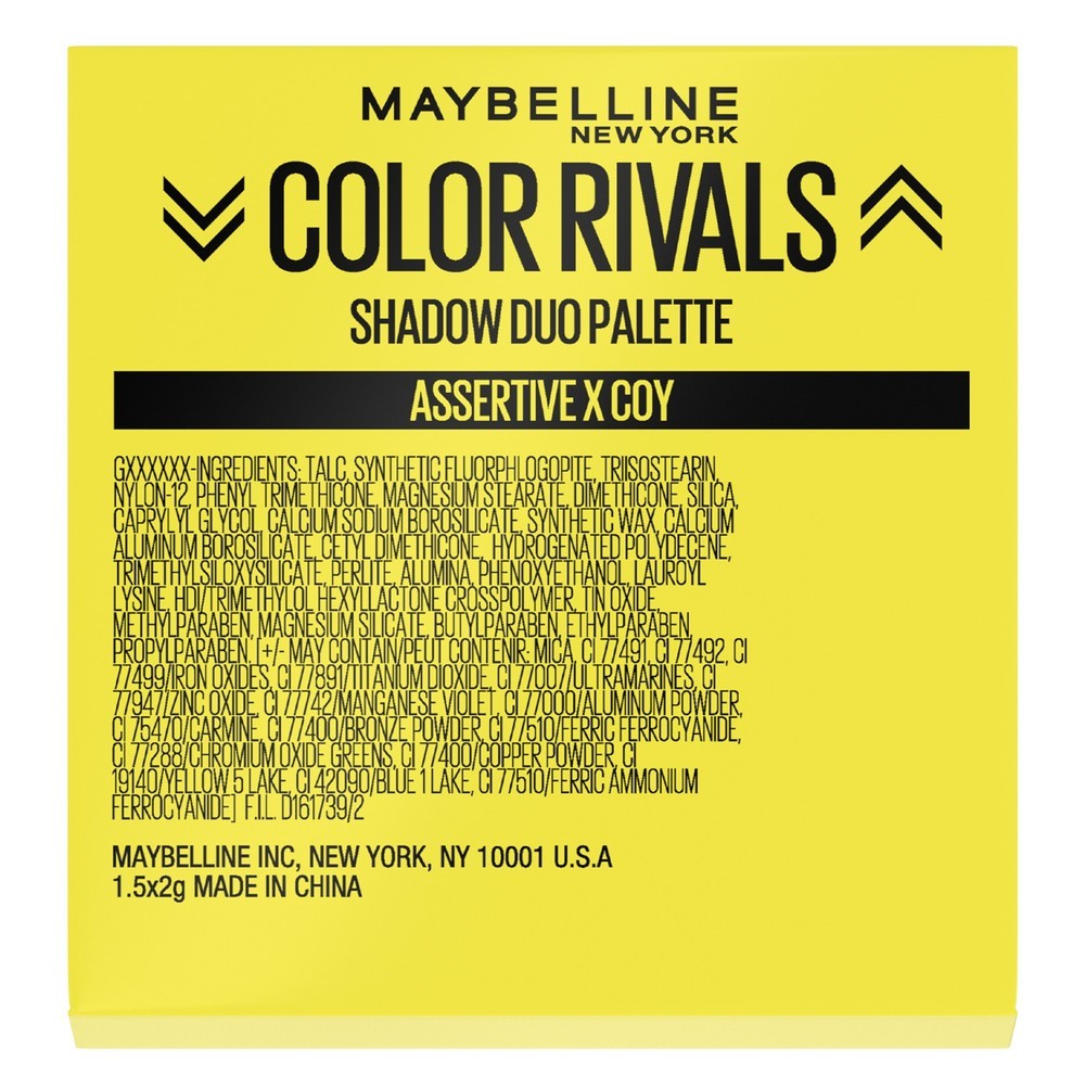 COLOR RIVALS ASSERTIVE X COY SOMBRAS PARA OJOS - MAYBELLINE