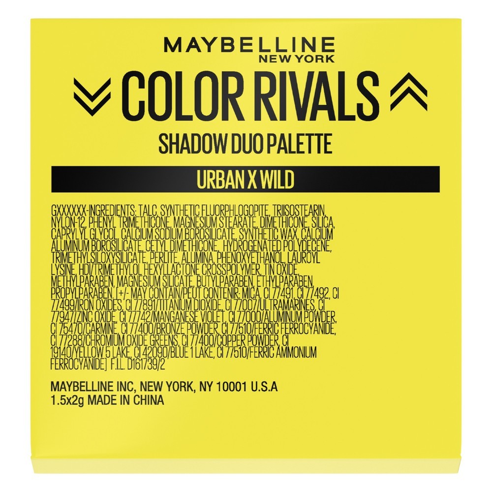 COLOR RIVALS URBAN X WILD SOMBRAS PARA OJOS - MAYBELLINE