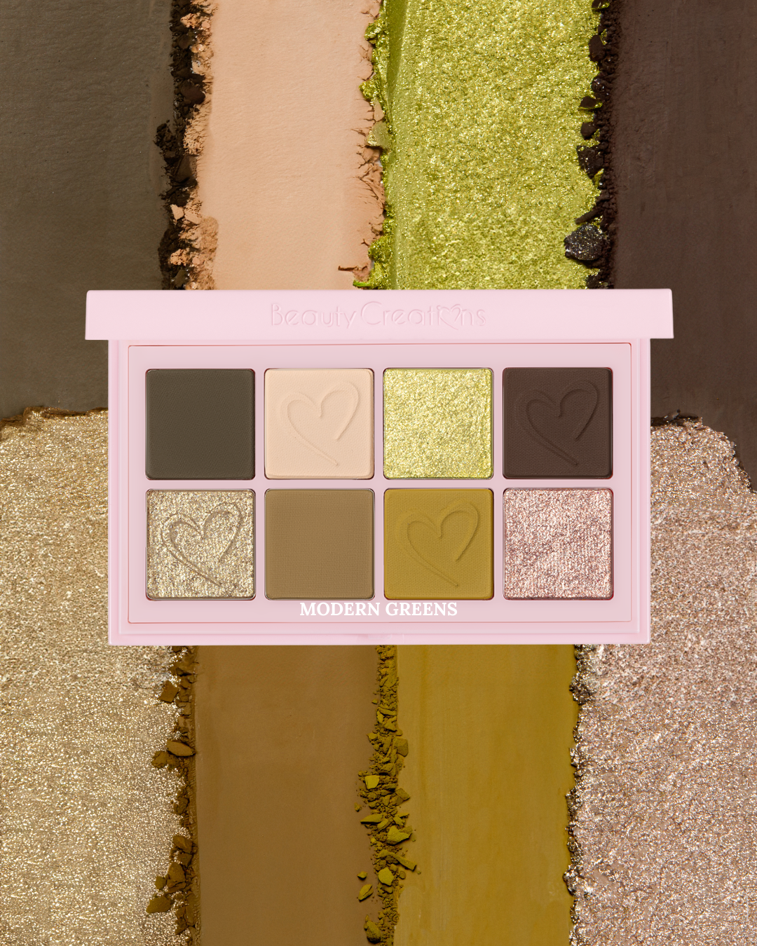 PALETA DE SOMBRAS DUET MINI SNAP PALETTE "MODERN GREENS" - BEAUTY CREATIONS