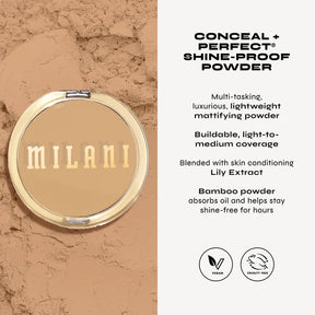 CONCEAL + PERFECTO SHINE PROOF POWDER - MILANI