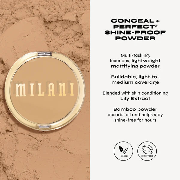 CONCEAL + PERFECTO SHINE PROOF POWDER - MILANI