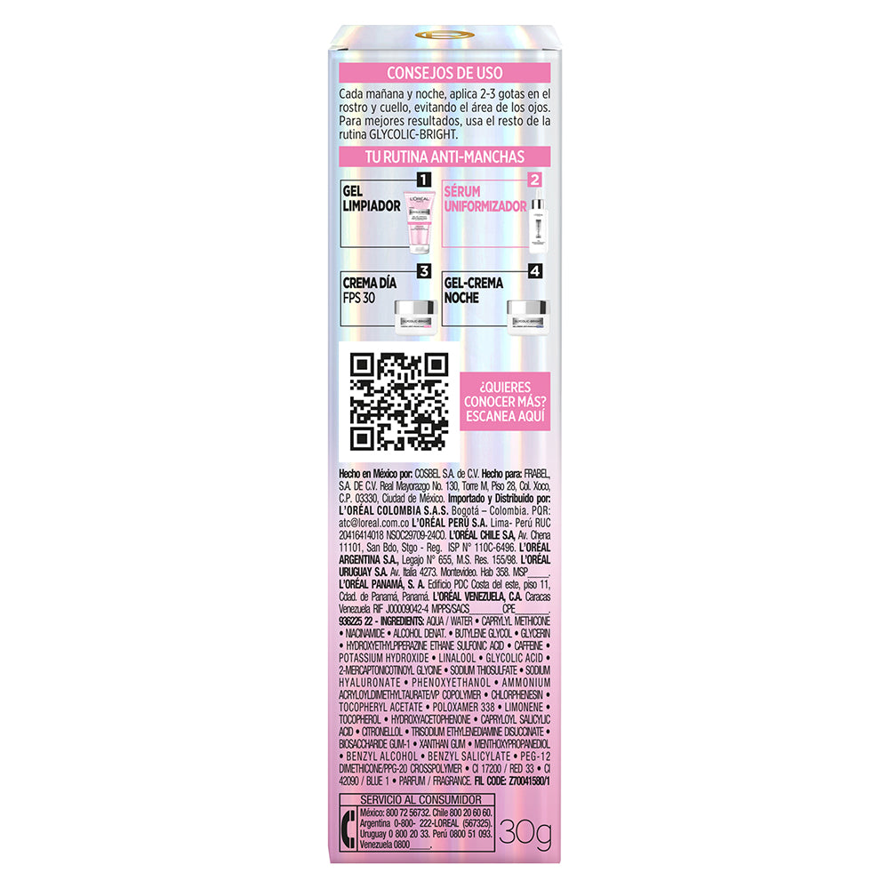 GLYCOLIC BRIGHT SERUM 30ML - LOREAL DERMO EXPERTISE