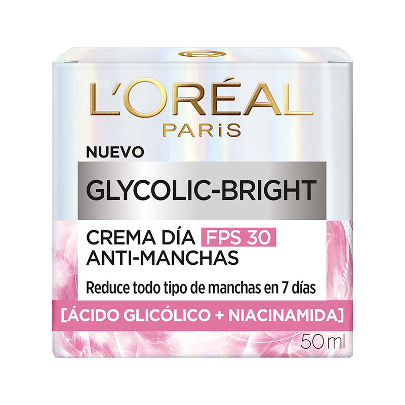 GLYCOLIC BRIGHT CREMA DÍA ANTI MANCHAS FPS30 50ML - LOREAL DERMO EXPERTISE