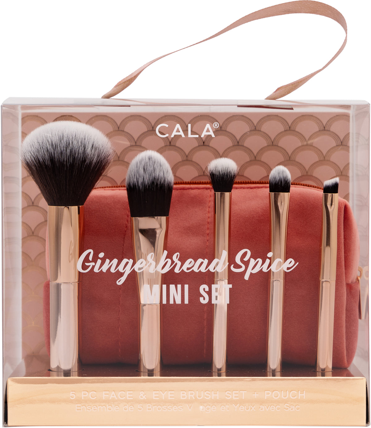 SET DE BROCHAS MINI CON COSMETIQUERA GINGERBEAD SPICE - CALA