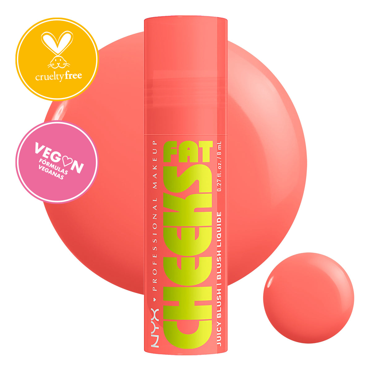 RUBOR LÍQUIDO FAT CHEEKS JUICY LIQUID BLUSH - NYX PROFESSIONAL MAKEUP