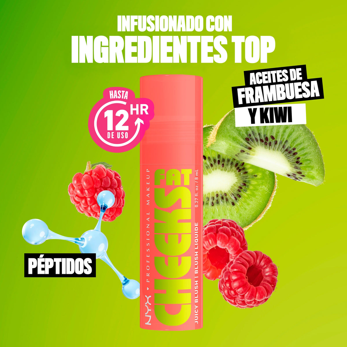 RUBOR LÍQUIDO FAT CHEEKS JUICY LIQUID BLUSH - NYX PROFESSIONAL MAKEUP