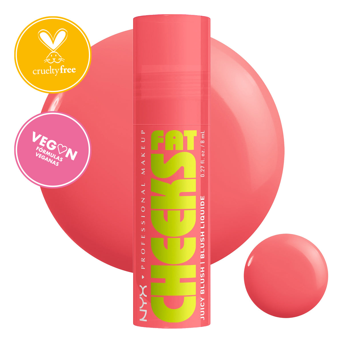 RUBOR LÍQUIDO FAT CHEEKS JUICY LIQUID BLUSH - NYX PROFESSIONAL MAKEUP