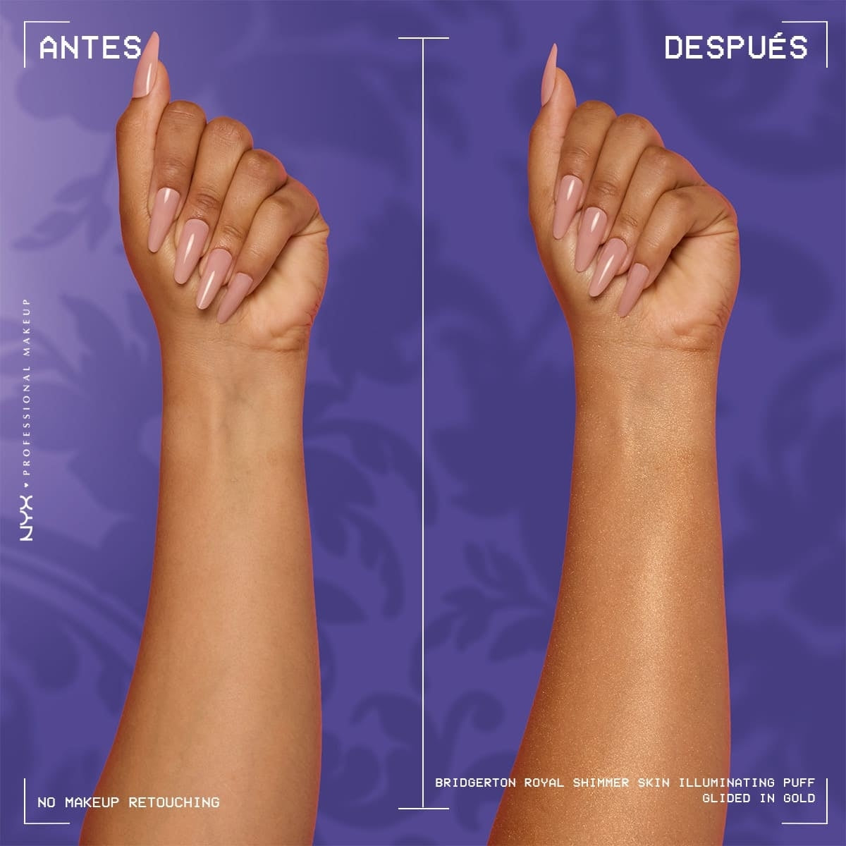 SKIN ILLUMINATING PUFF GOLD ROYAL SHIMMER - NYX X BRIDGERTON