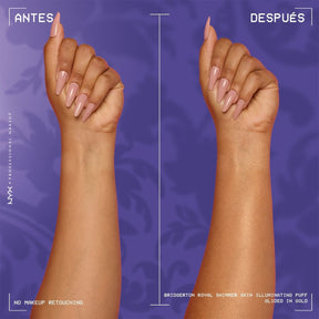 SKIN ILLUMINATING PUFF GOLD ROYAL SHIMMER - NYX X BRIDGERTON