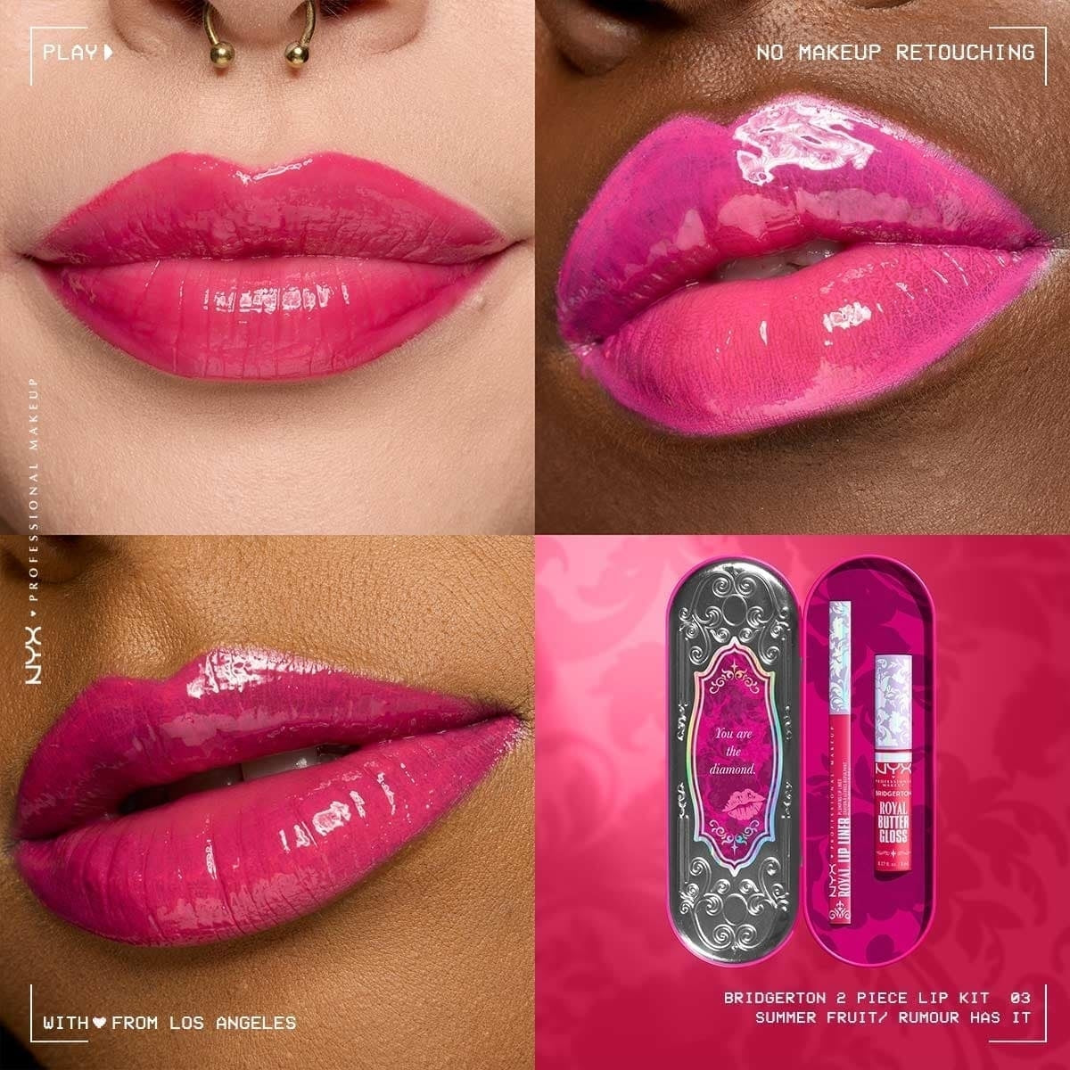 LIP KIT 03 DELINEADOR DE LABIOS + BUTTER GLOSS - NYX X BRIDGERTON