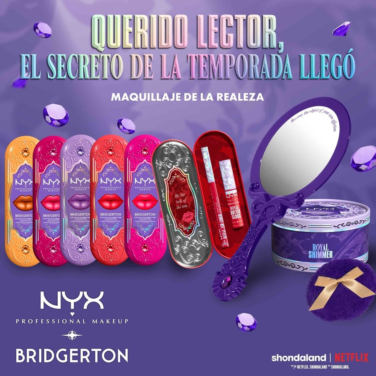 BRIDGERTON ROYAL TREASURES, KIT DE LABIOS 05 - NYX
