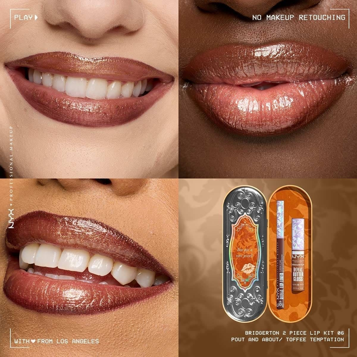 LIP KIT 06 DELINEADOR DE LABIOS + BUTTER GLOSS - NYX X BRIDGERTON