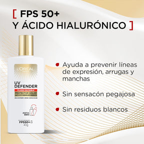 UV DEFENDER FLUIDO INVISIBLE ANTI ENVEJECIMIENTO - LOREAL DERMO EXPERTISE