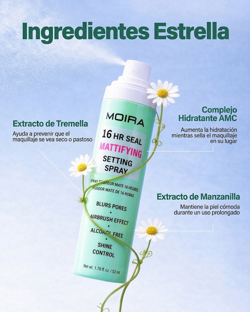 FIJADOR DE MAQUILLAJE 16HR SEAL MATIFICADOR - MOIRA