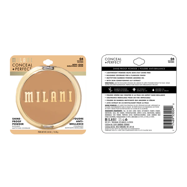 CONCEAL + PERFECTO SHINE PROOF POWDER - MILANI