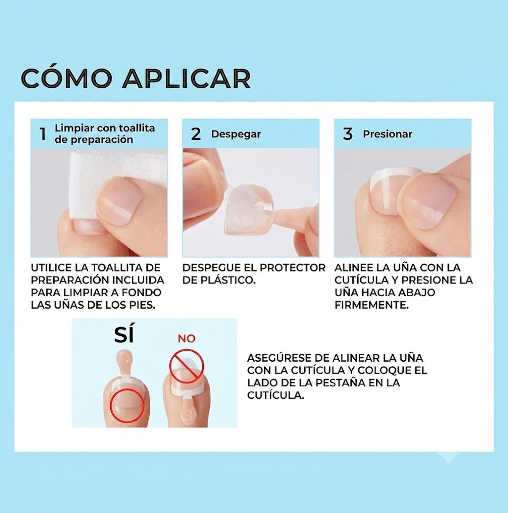UÑAS POSTIZAS PARA PIES IMPRESS BLANC CHIC - KISS