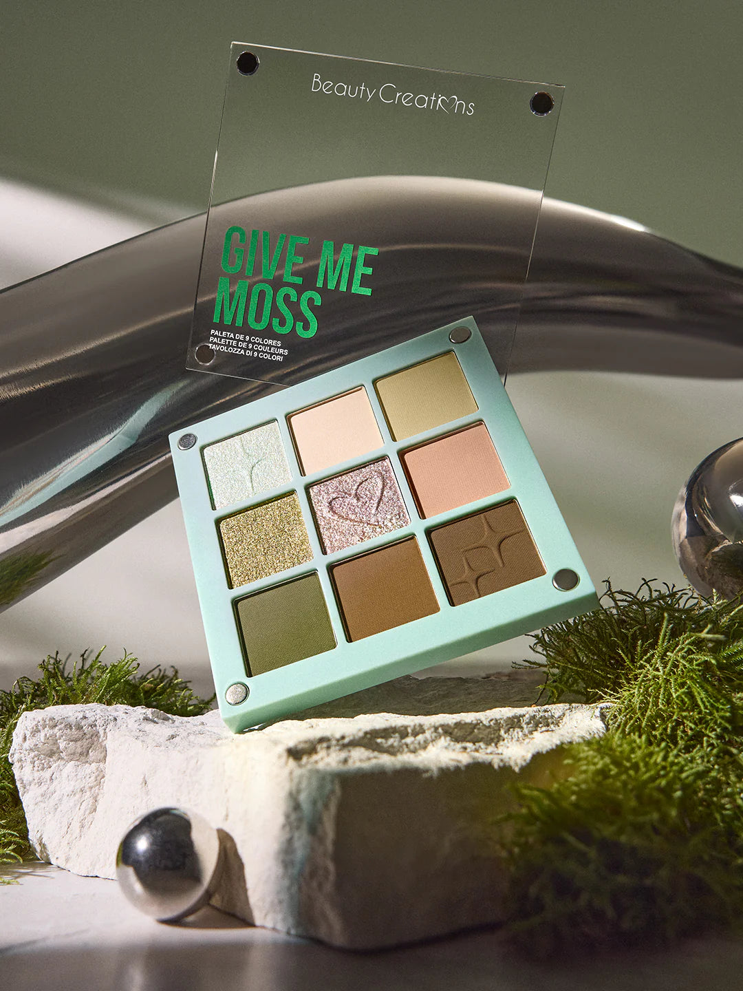 PALETA DE SOMBRAS MAGNETIC SHADOW PALETTE GIVE ME MOSS - BEAUTY CREATIONS