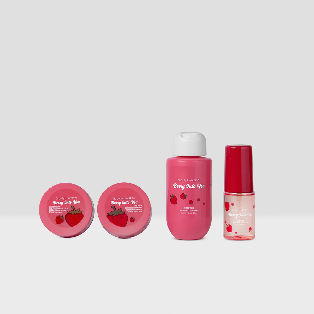 BERRY INTO YOU - TRAVEL SET CUIDADO DEL CUERPO - BEAUTY CREATIONS