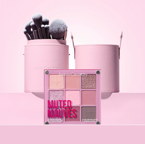 PALETA DE SOMBRAS MUTED MAUVES + SET DE BROCHAS - BEAUTY CREATIONS