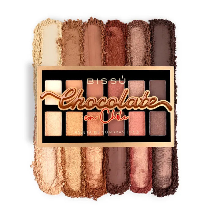 PALETA 12 SOMBRAS CHOCOLATE CON CHILE - BISSÚ