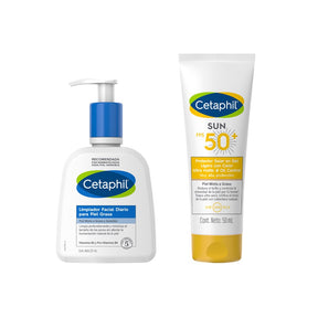 KIT SKINCARE PIEL GRASA GEL LIMPIADOR  + PROTECTOR SOLAR OIL CONTROL - CETAPHIL