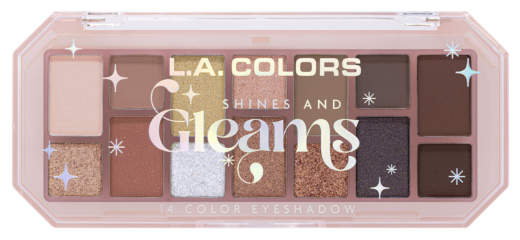 PALETA DE SOMBRAS SHINE AND GEMS - LA COLORS