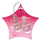 SET 2 MINI ESMALTES GEL LIKE NAIL POLISHES BEAUTY - LA COLORS