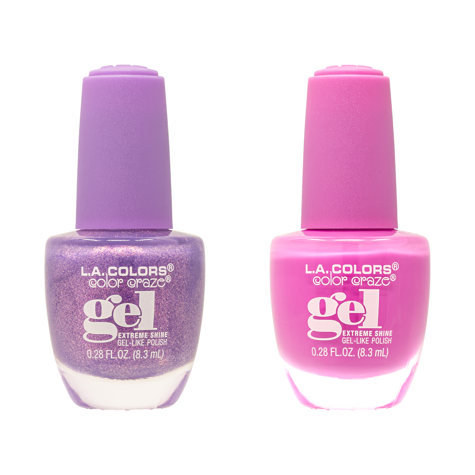 SET 2 MINI ESMALTES GEL LIKE NAIL POLISHES BLISS - LA COLORS