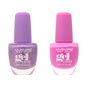 SET 2 MINI ESMALTES GEL LIKE NAIL POLISHES BLISS - LA COLORS