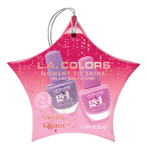 SET 2 MINI ESMALTES GEL LIKE NAIL POLISHES BLISS - LA COLORS